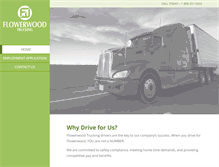 Tablet Screenshot of flowerwoodtrucking.com